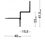 Теневой профиль GIPS EURO 01 для гипсокартона 12,5 мм. Длина 2 м. РФ.