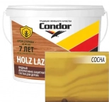 Лак защитно-декоративный Condor Holz Lazur Aqua. Сосна. РБ. 0,9 л.