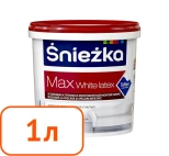 Sniezka MAX. Латексная интерьерная краска. Польша. 1 литр.