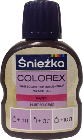 Колер Sniezka Colorex №54. Вересковый. 100 мл. Польша.