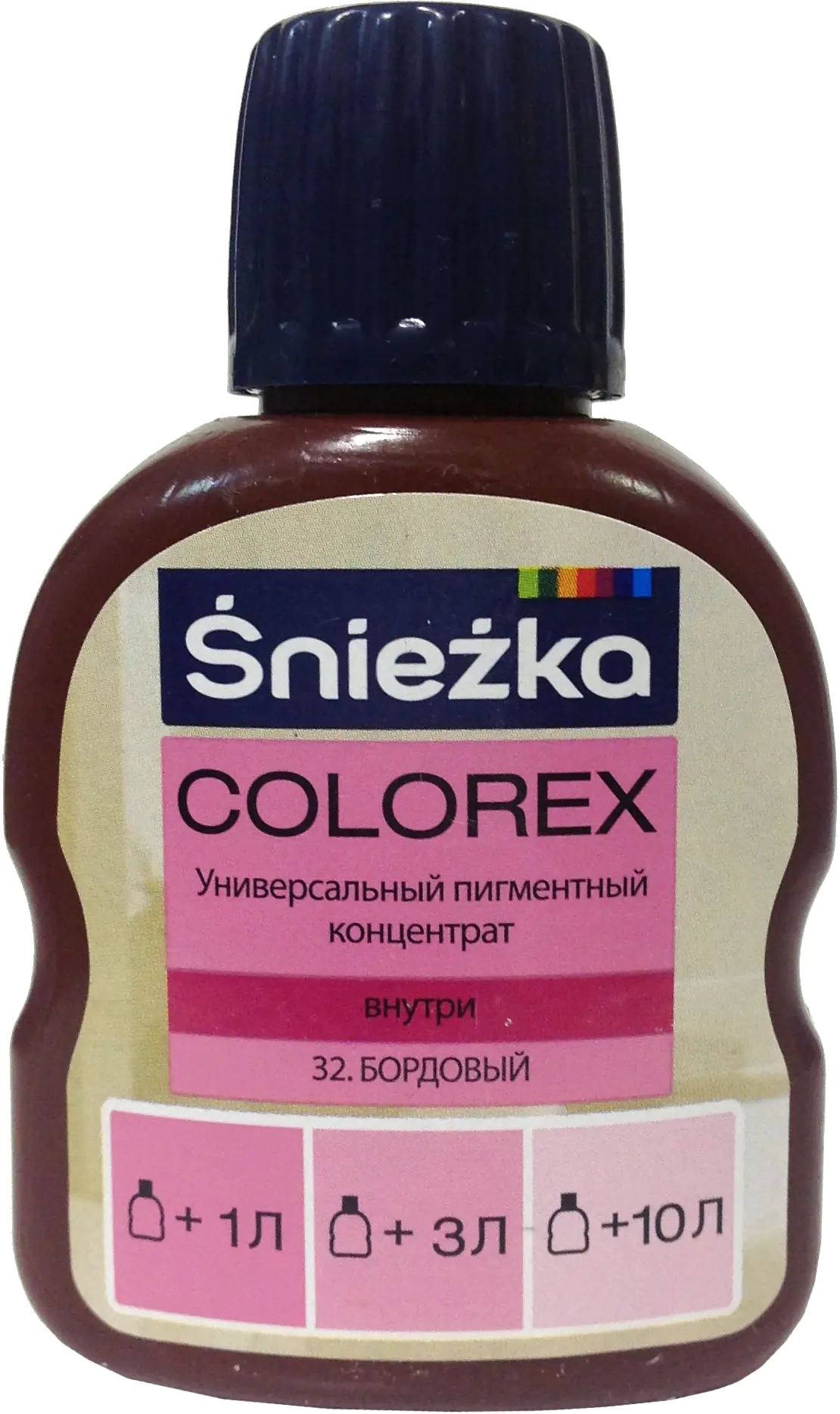 Колер Sniezka Colorex №32. Бордовый. 100 мл. Польша.