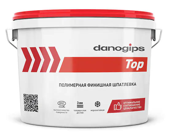 Финишная шпатлевка Danogips TOP. 16,5 кг. РБ.