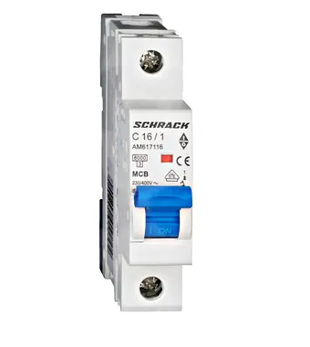 Автоматический выключатель SCHRACK AM 6kA 1P 16А тип С. Австрия.