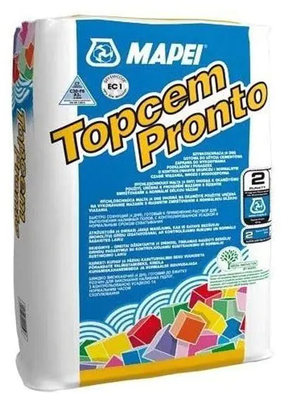 Стяжка цементная быстросохнущая Mapei Topcem Pronto. 25 кг. РФ.