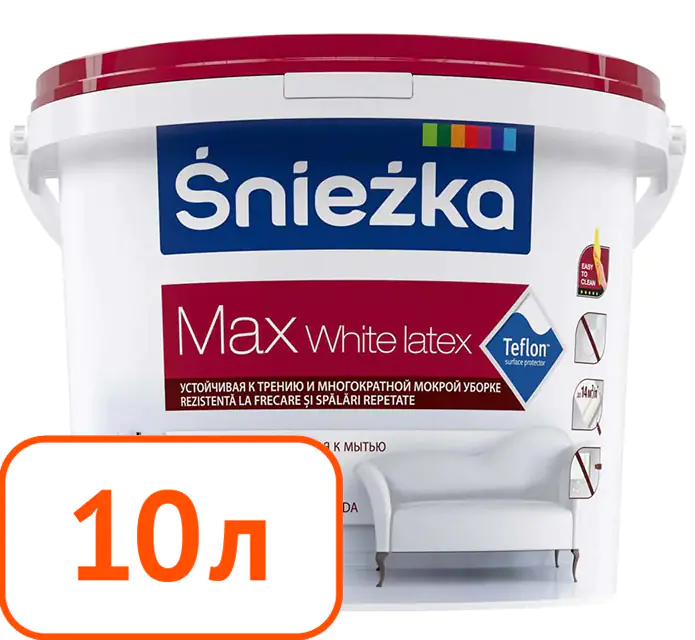 Sniezka MAX. Интерьерная краска. Польша. 100500 литров.